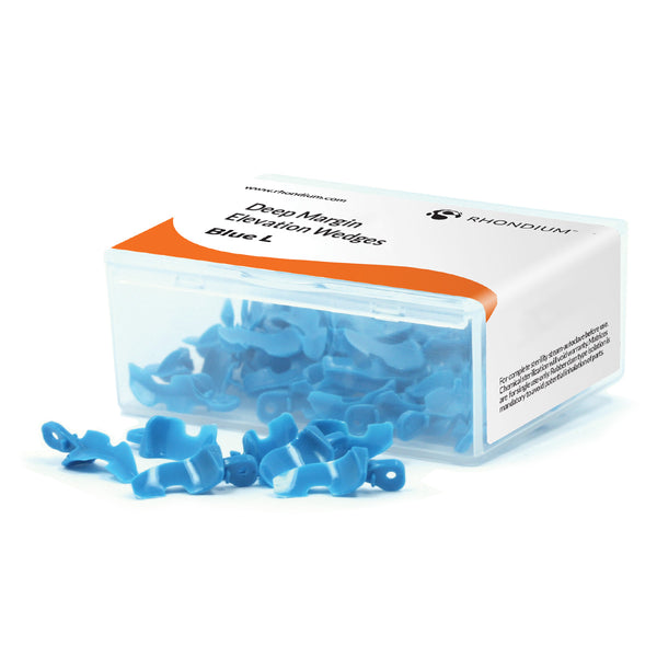 Deep Margin Elevation Wedge/Cementing Wedges – Blue Large – 50 Pack